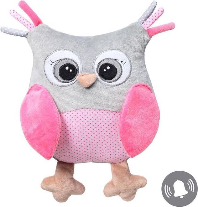 BABYONO Plyšová sova Sofia růžová - obrázek 1
