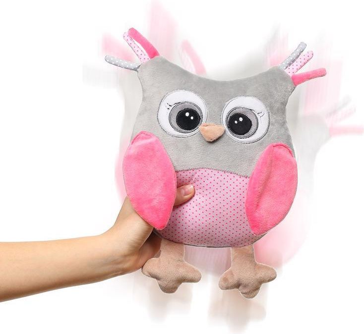 BABYONO Plyšová sova Sofia růžová - obrázek 4