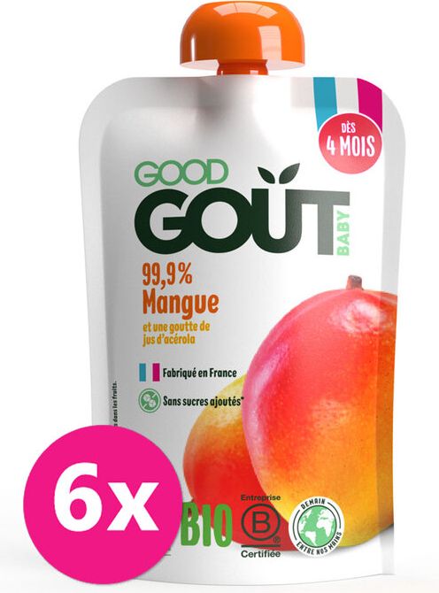 6x GOOD GOUT BIO Kapsička ovocná Mango 120 g, 4m+ - obrázek 1