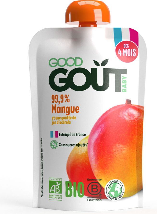 6x GOOD GOUT BIO Kapsička ovocná Mango 120 g, 4m+ - obrázek 2