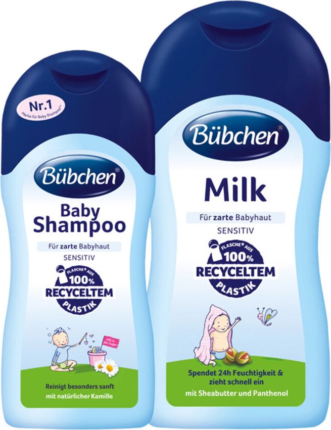 BÜBCHEN Set Baby šampon 200 ml+ Baby mléko 400 ml - obrázek 1