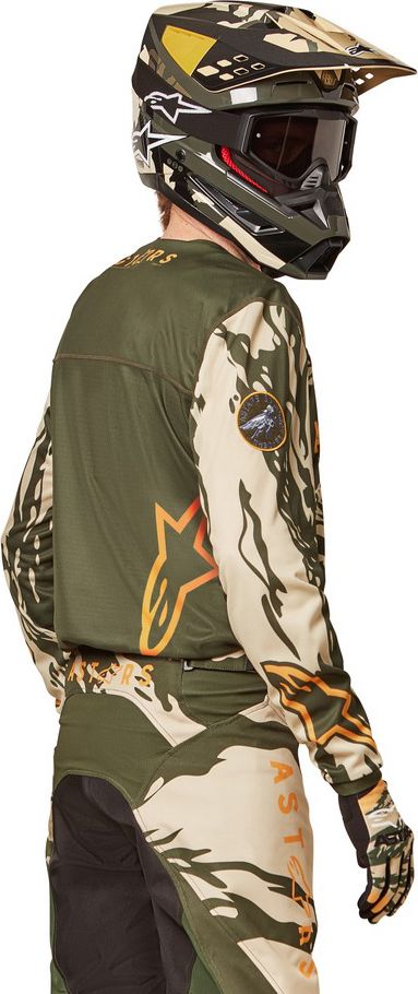 Alpinestars Racer Tactical zelená/pískový maskáč/mandarinka 2022 XL - obrázek 4
