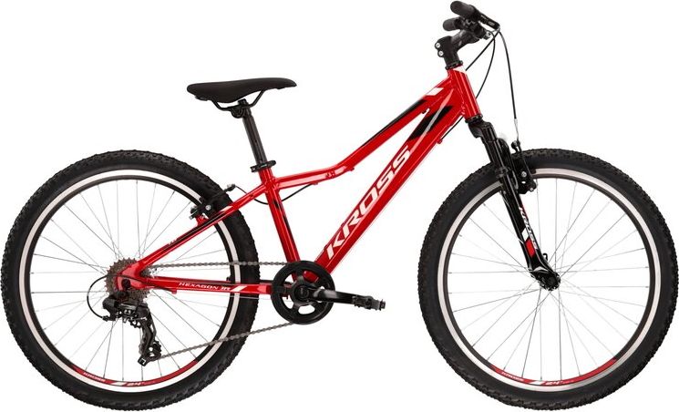 Kross Hexagon JR 1.0 24" - model 2022 červená/bílá/černá - 13" - obrázek 1