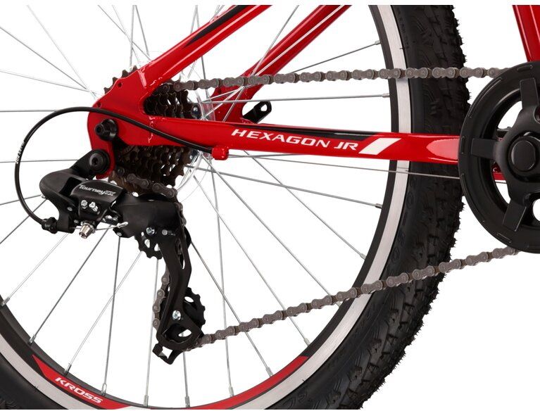 Kross Hexagon JR 1.0 24" - model 2022 červená/bílá/černá - 13" - obrázek 10