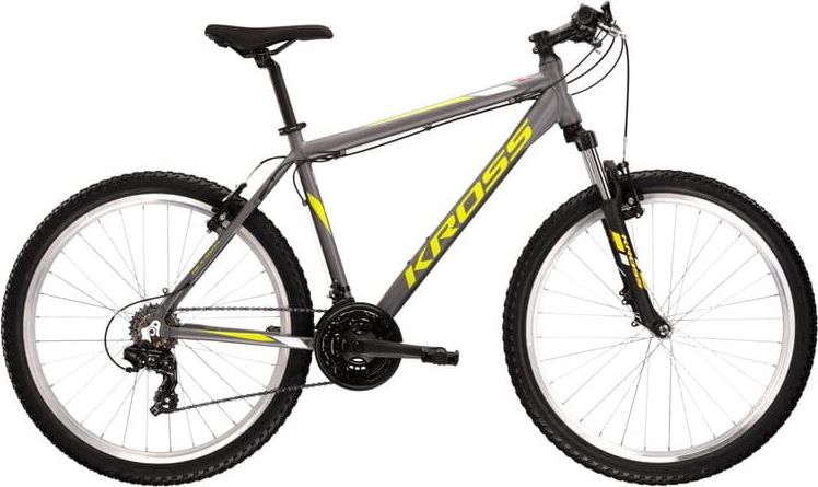 Kross Hexagon 26" - model 2022 grafitová/limetová/bílá - XS (14") - obrázek 1