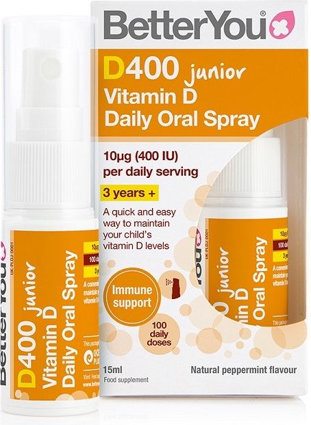 BetterYou D400 junior vitamin D Daily Oral Spray 15ml - obrázek 1