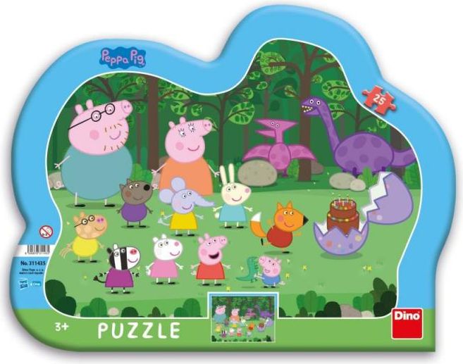 Dino Peppa Pig 25 kontura Puzzle - obrázek 1
