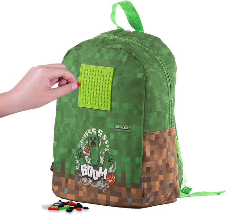 PIXIE CREW & MINECRAFT předškolní batůžek zelený - obrázek 1