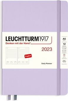 Diář Leuchtturm Lilac, Daily Planner Medium (A5) 2023, English - obrázek 1