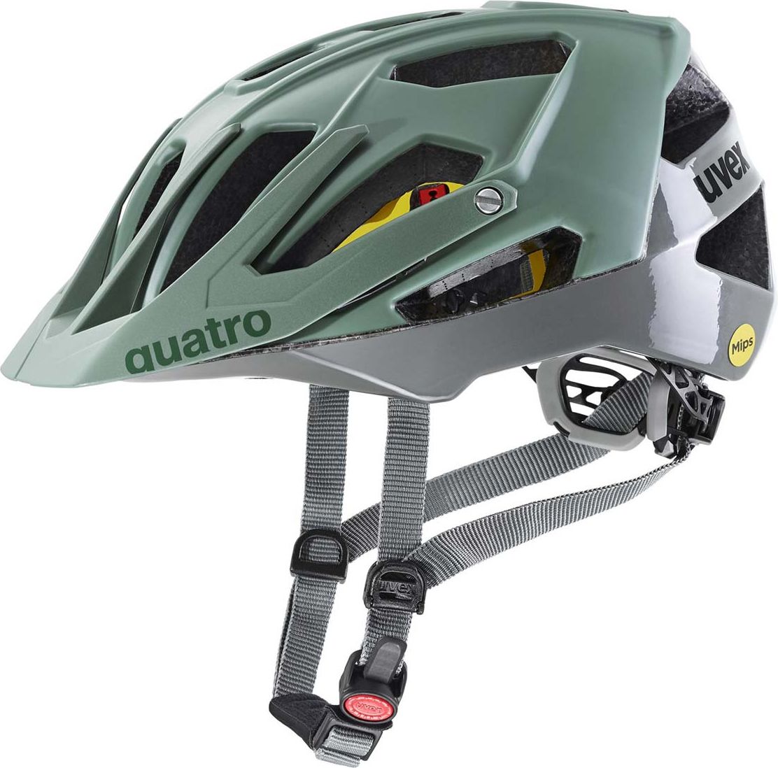 Uvex Quatro CC Mips moss green/rhino 56-61 cm - obrázek 1