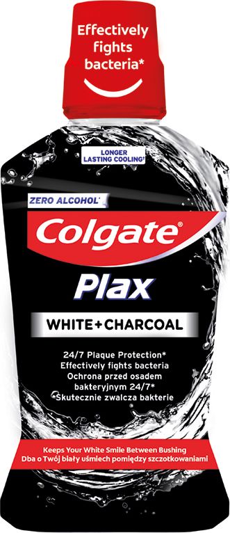 Colgate Plax White + Charcoal ústní voda 500 ml - obrázek 1