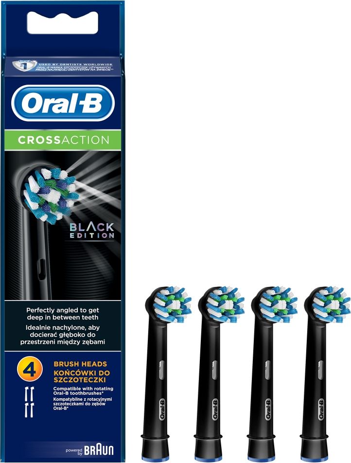 ORAL-B CrossAction Black kartáčkové hlavy 4 ks - obrázek 2