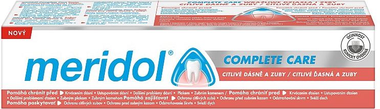 Meridol Zubní pasta pro citlivé zuby Complete Care Sensitive Gums & Teeth  75 ml - obrázek 2