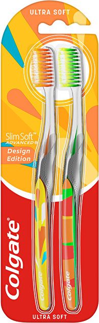 Colgate Zubní kartáček měkký SlimSoft Design Edition Duopack 2 ks - obrázek 1