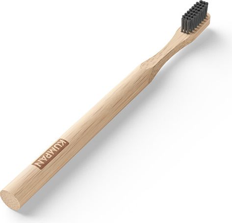 KUMPAN Bambusový zubní kartáček s aktivním uhlím 1 ks - obrázek 1