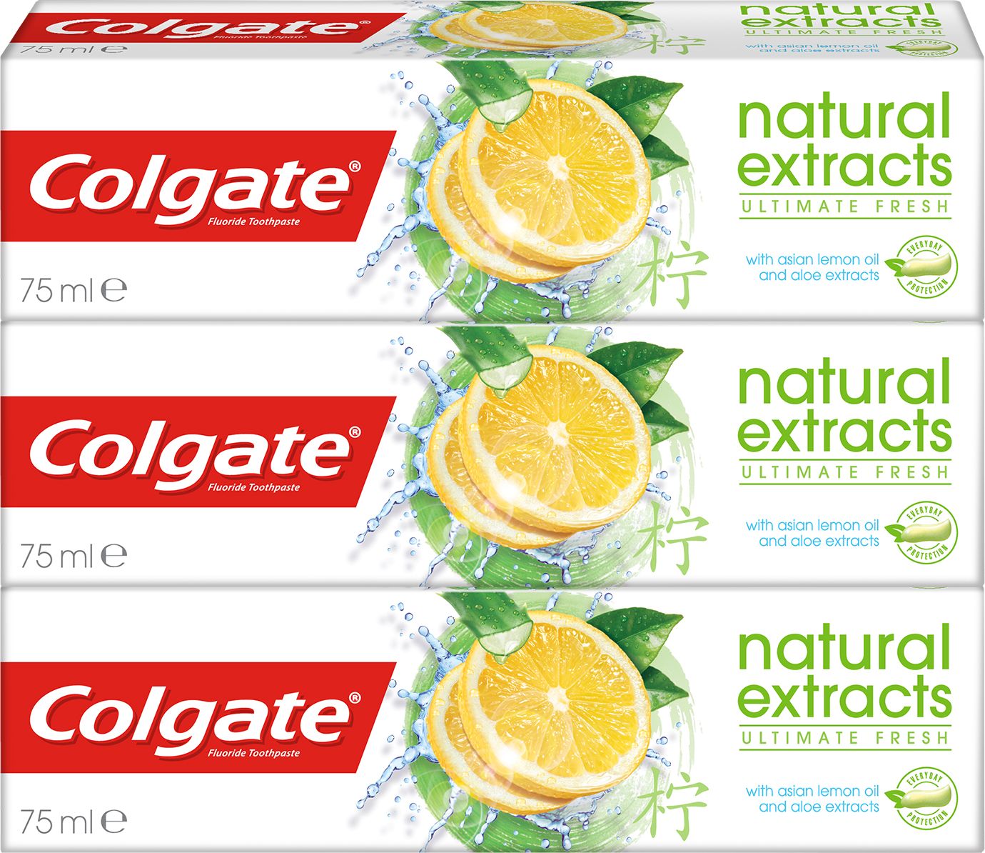 Colgate zubní pasta Naturals Lemon TRIO  75 ml - obrázek 2