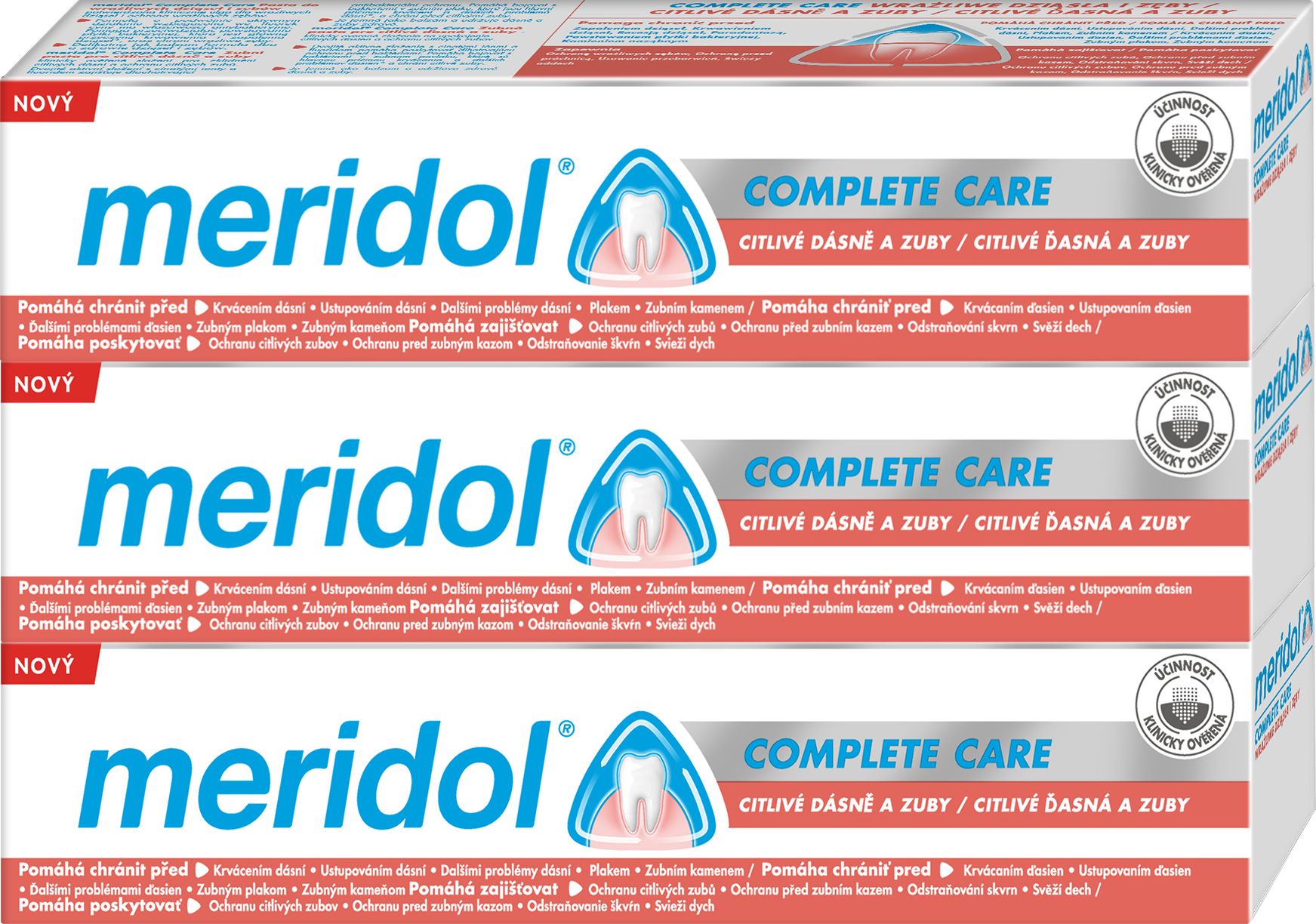 Meridol zubní pasta Complete Care TRIO  75 ml - obrázek 2