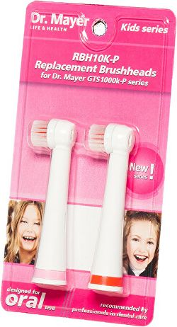 Dr. Mayer Náhradní čisticí hlava pro dětský kartáček růžová GTS1000K  2 ks - obrázek 1