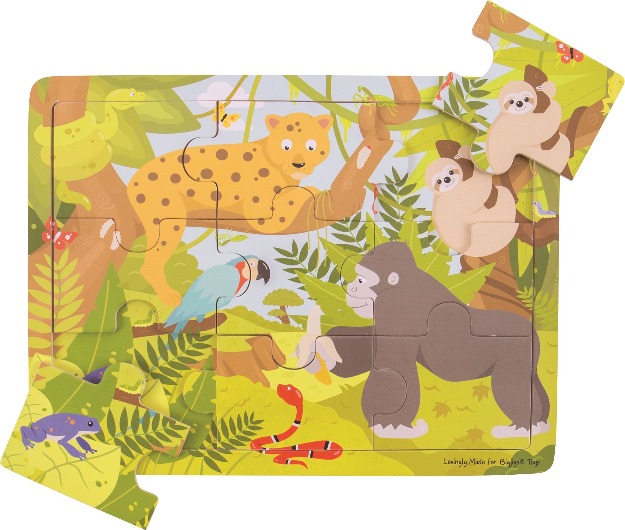 Bigjigs Toys Dřevěné puzzle jungle - obrázek 2