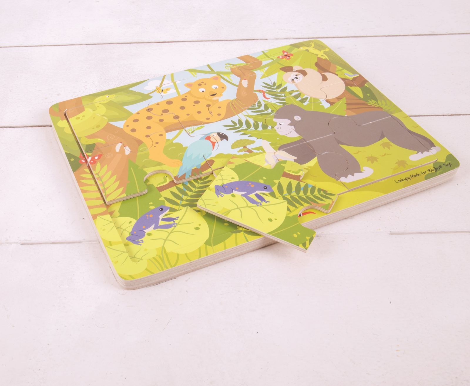 Bigjigs Toys Dřevěné puzzle jungle - obrázek 3