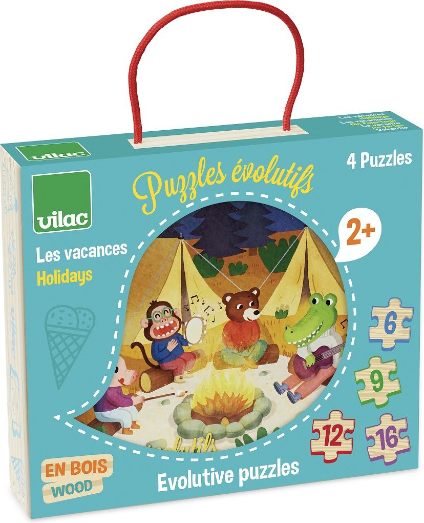 Vilac Dřevěné puzzle Dobrodružství 4v1 - obrázek 2