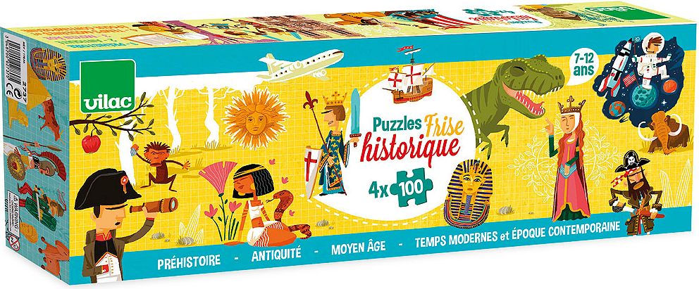 Vilac Velké dřevěné puzzle historie - obrázek 2