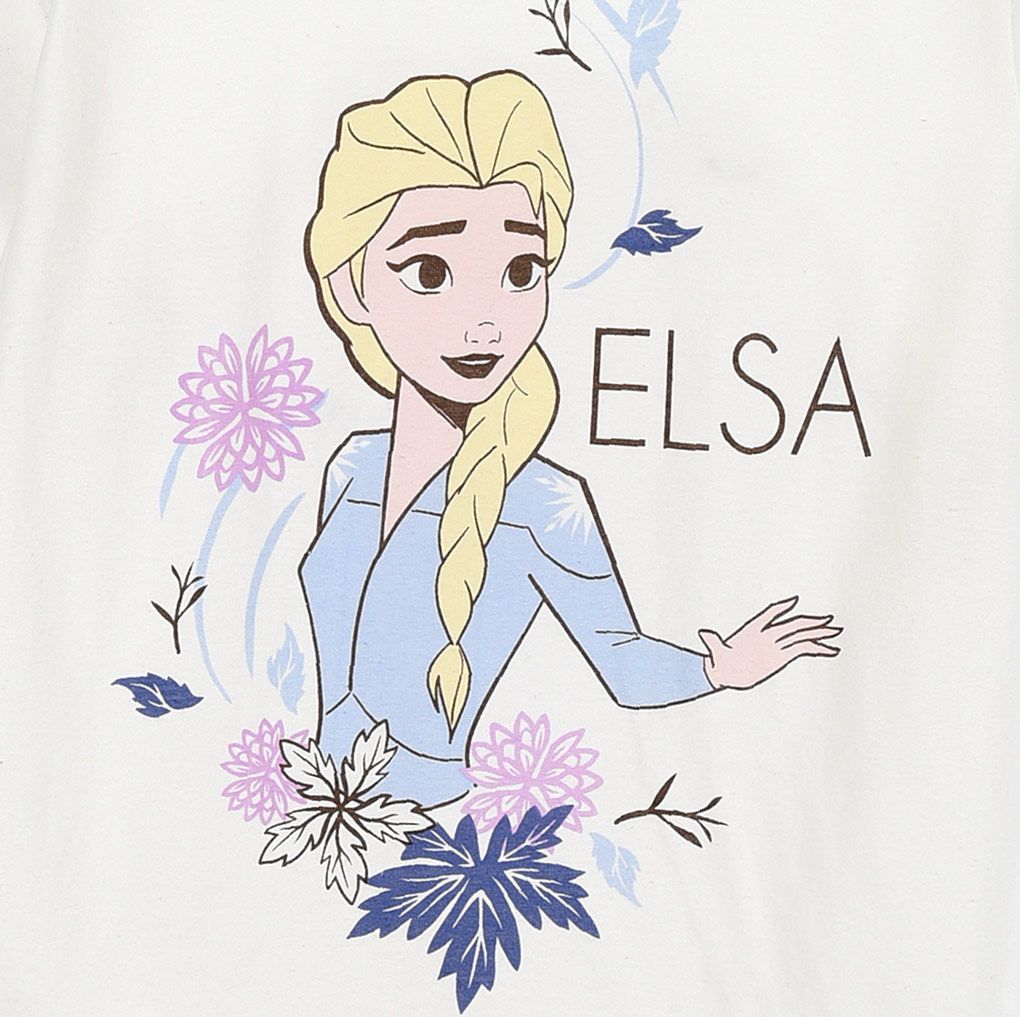 Dívčí pyžamo z BIO bavlny DISNEY FROZEN FOREST bílé Velikost: 104 - obrázek 2