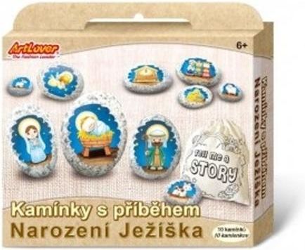 Kamínky s příběhem se samolepkami Narození Ježíška - obrázek 1