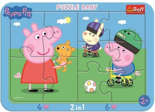 TREFL Baby puzzle Šťastné prasátko Peppa 2v1, 10 dílků - obrázek 1