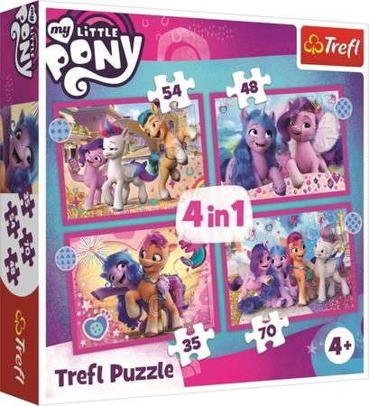 TREFL Puzzle My Little Pony: Barevní poníci 4v1 (35,48,54,70 dílků) - obrázek 1