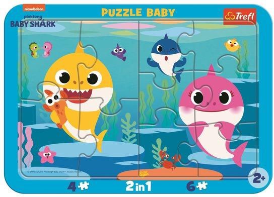 TREFL Baby puzzle Baby Shark: Šťastní žraloci 2v1, 10 dílků - obrázek 1