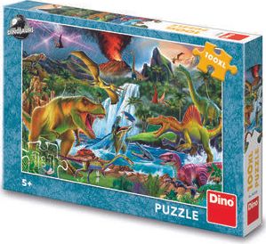 Puzzle Boj dinosaurů XL 100 dílků - obrázek 1