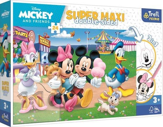 TREFL Oboustranné puzzle Mickey Mouse na pouti SUPER MAXI 24 dílků - obrázek 1