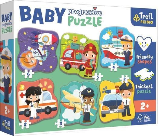 TREFL Baby puzzle Povolání a vozidla 6v1 (2-6 dílků) - obrázek 1