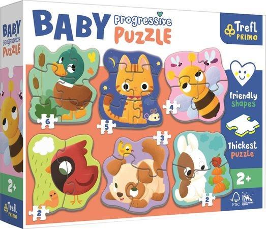 TREFL Baby puzzle Zvířátka 6v1 (2-6 dílků) - obrázek 1