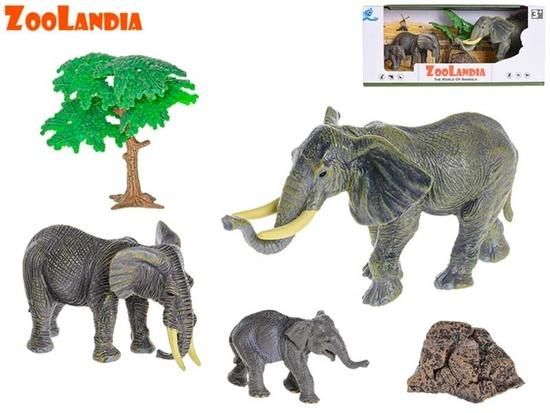 Zoolandia Slon s mláďaty a doplňky - obrázek 1