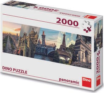 Puzzle 2000 Paříž koláž panoramic - obrázek 1