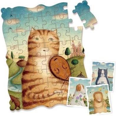 Mideer kreativní puzzle - Portrét kočky s houslemi - obrázek 1
