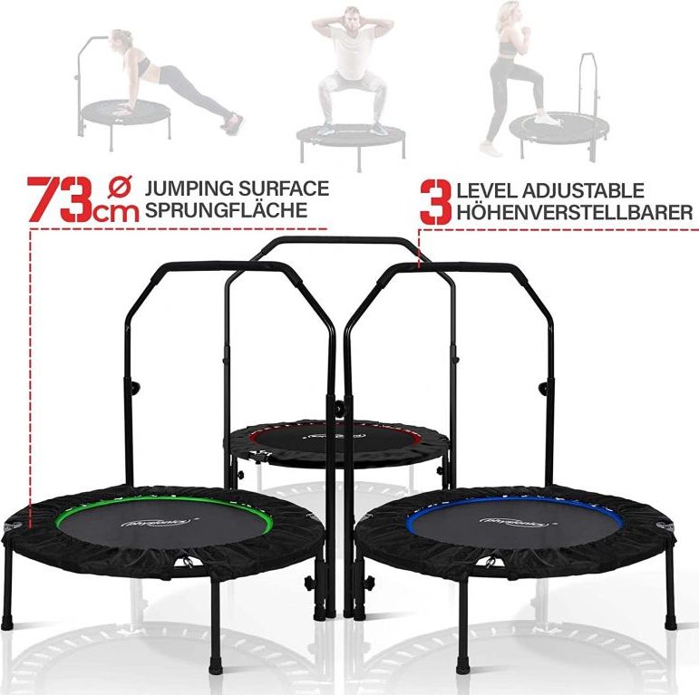 Physionics Fitness trampolína 101 cm, do 150 kg, modrá - obrázek 3