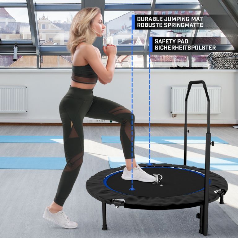 Physionics Fitness trampolína 101 cm, do 150 kg, modrá - obrázek 8