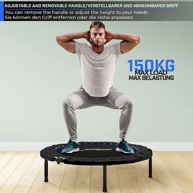 Physionics Fitness trampolína 101 cm, do 150 kg, modrá - obrázek 17