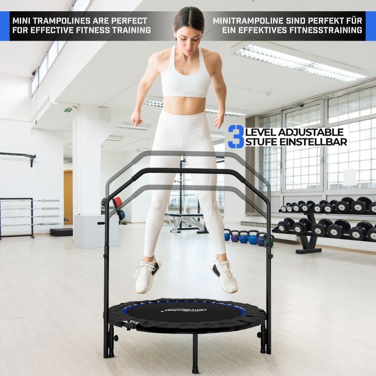 Physionics Fitness trampolína 101 cm, do 150 kg, modrá - obrázek 22