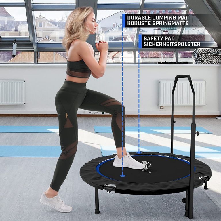 Physionics Fitness trampolína 101 cm, do 150 kg, modrá - obrázek 23