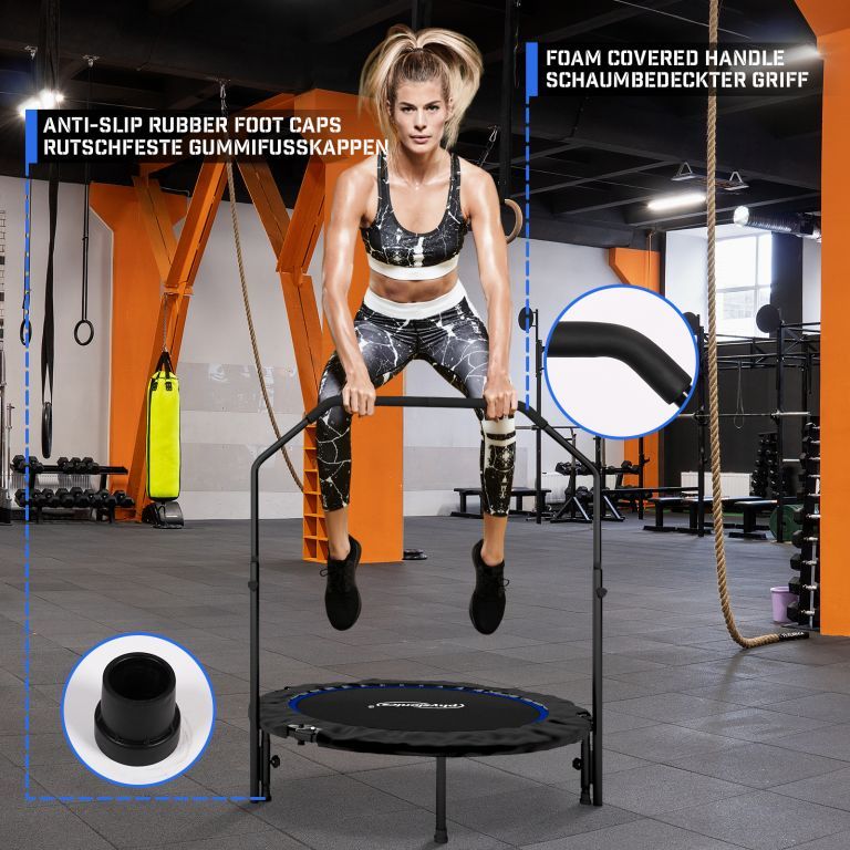 Physionics Fitness trampolína 101 cm, do 150 kg, modrá - obrázek 24