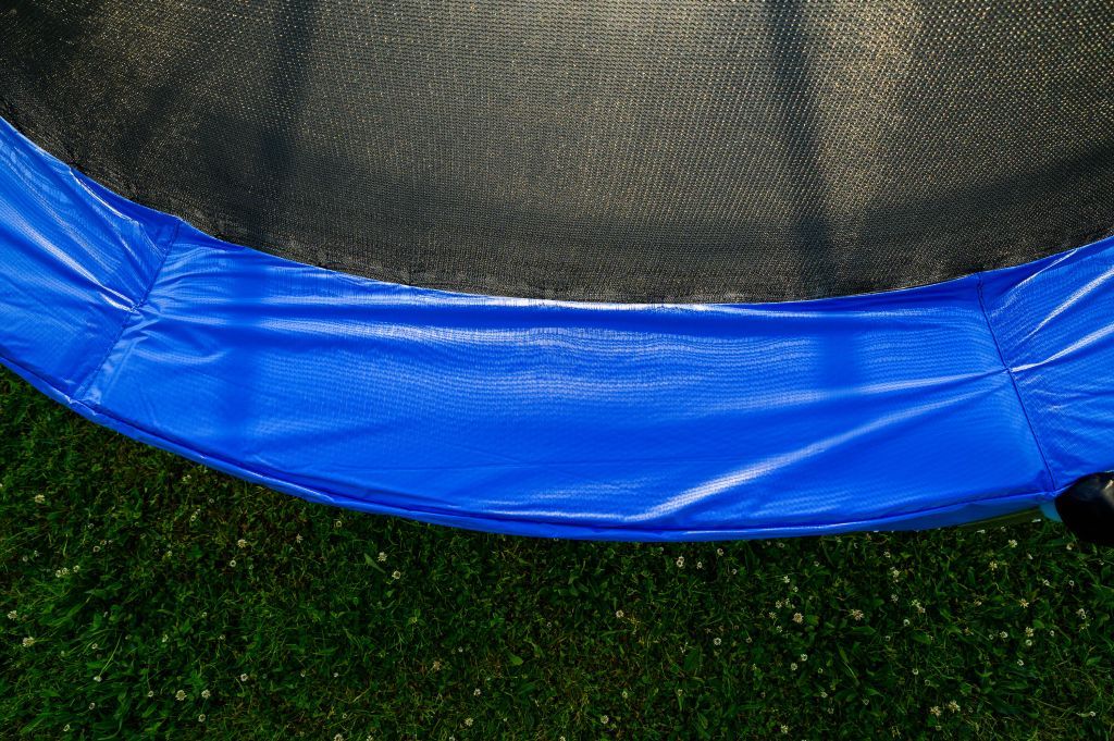 Trampolína G21 SpaceJump, 366 cm, modrá, s ochrannou sítí + schůdky zdarma - obrázek 12