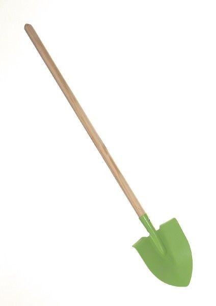 Rýč špičatý zelený s násadou kov/dřevo 82cm nářadí - obrázek 2
