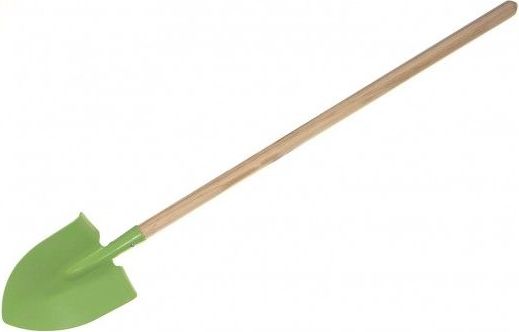 Rýč špičatý zelený s násadou kov/dřevo 82cm nářadí - obrázek 1