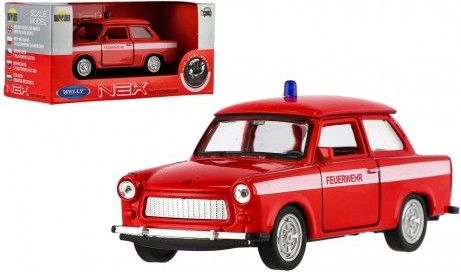 Auto Welly Trabant 601 Hasiči kov/plast 11cm 1:34-39 na volný chod v krabičce 15x7x7cm - obrázek 1