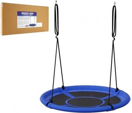 Houpací kruh modrý 100 cm látková výplň v krabici 73x37x7cm - obrázek 1