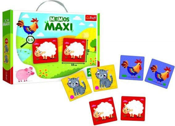 Pexeso Maxi Zvířata na farmě 24 kusů společenská hra v krabici 37x29x6cm 24m+ - obrázek 1